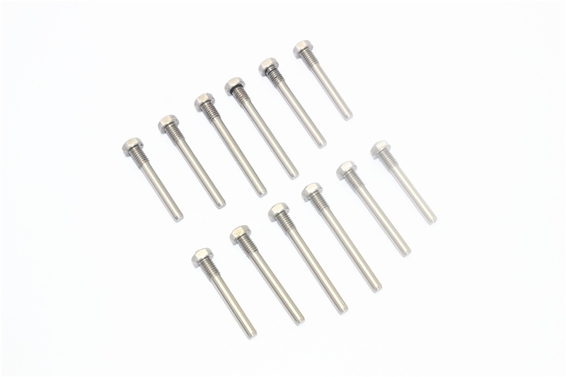 GPM RACING STAINLESS STEEL SUSPENSION SCREW PIN 12PCS SET TRX8940 TRAXXAS MAXX 4S UPGRADED PARTS